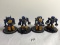 Lot of 4 Pieces Loose 2003 Collector Wizkids Miniature Mechwarrior War Figures - 2