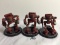 Lot of 3 Pieces Loose 2003 Collector Wizkids Miniature Mechwarrior War Figures - 2