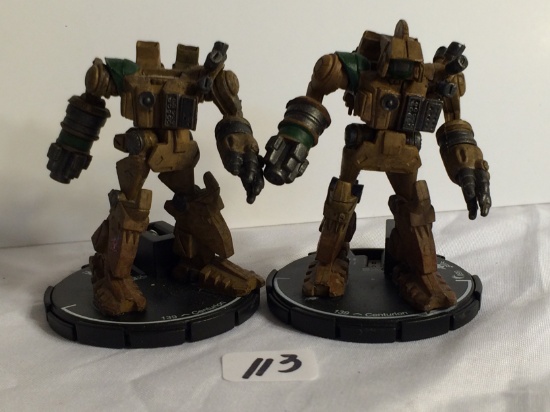 Lot of 2 Pieces Loose 2002 Collector Wizkids Miniature Mechwarrior War Figures - 2"Tall