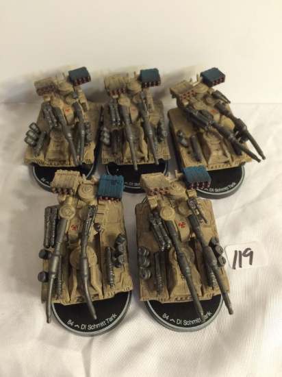 Lot of 5 Pieces Loose 2002 Collector Wizkids Miniature Mechwarrior War 84 DI Schmitt Tanks