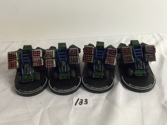 Lot of 4 Pieces Loose 2003 Collector Wizkids Miniature Mechwarrior War 74 JESII Missile Carrier