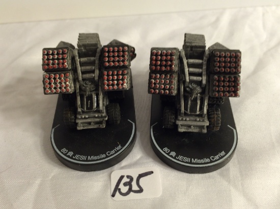 Lot of 2 Pieces Loose 2002 Collector Wizkids Miniature Mechwarrior JESII Missile Carrier Vehicles