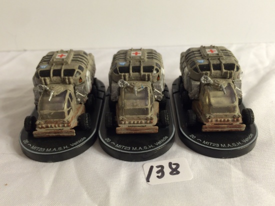 Lot of 3 Pieces Loose 2003 Collector Wizkids Miniature Mechwarrior War 20MIT23 MASH Vehicle