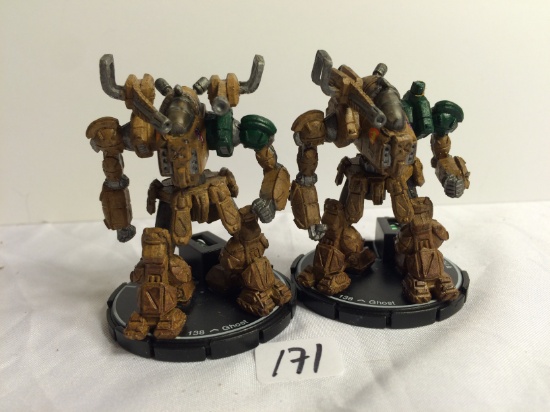Lot of 2 Pieces Loose 2003 Collector Wizkids Miniature Mechwarrior War Figures - 2"Tall