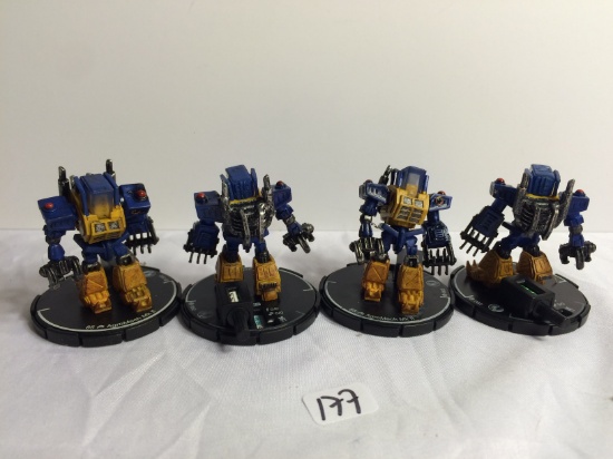 Lot of 4 Pieces Loose 2003 Collector Wizkids Miniature Mechwarrior War Figures - 2"Tall