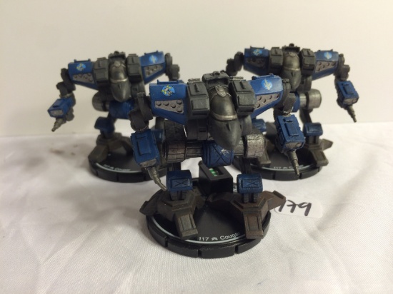 Lot of 4 Pieces Loose 2003 Collector Wizkids Miniature Mechwarrior War Figures - 2"Tall