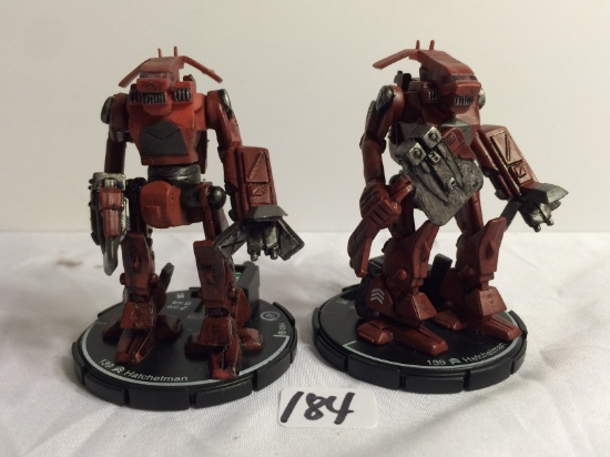 Lot of 2 Pieces Loose 2003 Collector Wizkids Miniature Mechwarrior War Figures - 2"Tall