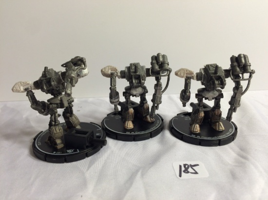Lot of 3 Pieces Loose 2003 Collector Wizkids Miniature Mechwarrior War Figures - 2"Tall