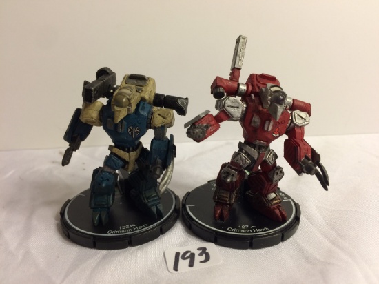 Lot of 2 Pieces Loose 2003 Collector Wizkids Miniature Mechwarrior War Figures - 2"Tall