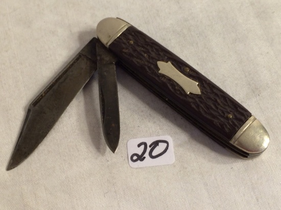Collector Vintage Loose Camillus 2 Blade 3.5" Folded Knive