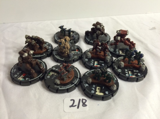 Lot of 10 Pieces Collector Loose Wizkids Miniature 2003 Armor Battle Mini-Figures - See Pictures