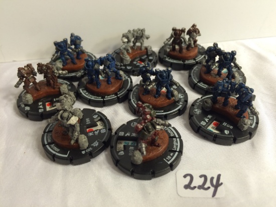 Lot of 10 Pieces Collector Loose Wizkids Miniature 2003 Armor Battle Mini-Figures - See Pictures