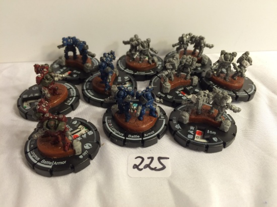Lot of 10 Pieces Collector Loose Wizkids Miniature 2003 Armor Battle Mini-Figures - See Pictures