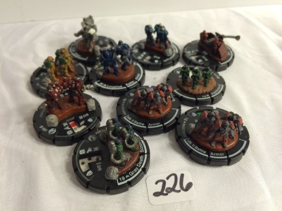Lot of 10 Pieces Collector Loose Wizkids Miniature 2003 Armor Battle Mini-Figures - See Pictures