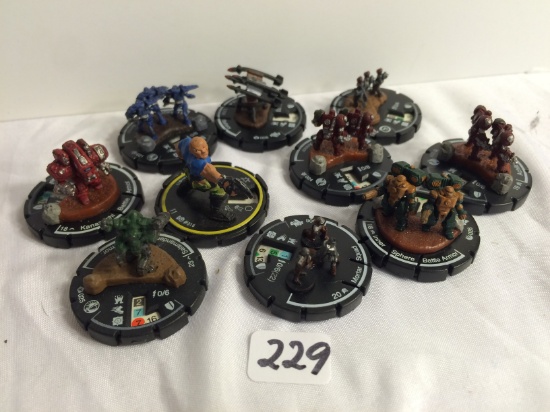 Lot of 10 Pieces Collector Loose Wizkids Miniature 2003 Armor Battle Mini-Figures - See Pictures