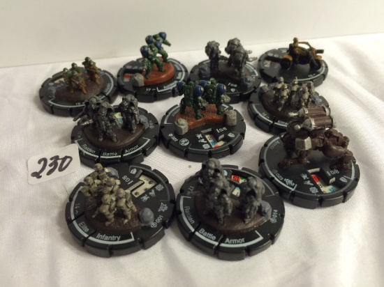 Lot of 10 Pieces Collector Loose Wizkids Miniature 2003 Armor Battle Mini-Figures - See Pictures