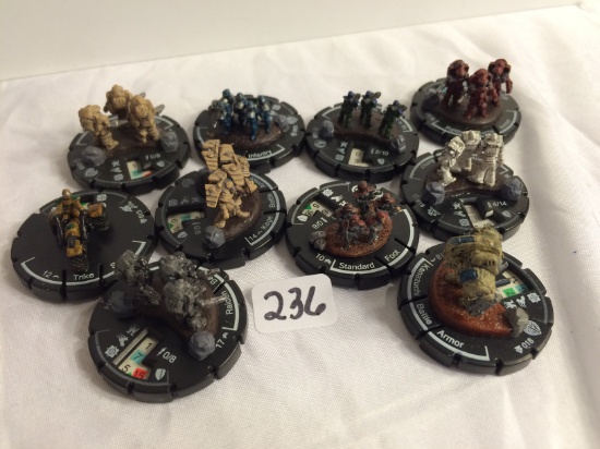 Lot of 10 Pieces Collector Loose Wizkids Miniature 2003 Armor Battle Mini-Figures - See Pictures