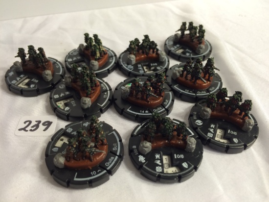 Lot of 10 Pieces Collector Loose Wizkids Miniature 2003 Armor Battle Mini-Figures - See Pictures