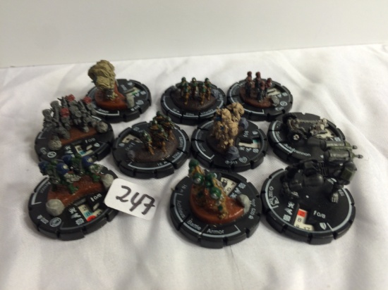 Lot of 10 Pieces Collector Loose Wizkids Miniature 2003 Armor Battle Mini-Figures - See Pictures