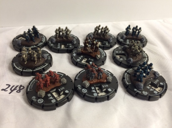 Lot of 10 Pieces Collector Loose Wizkids Miniature 2003 Armor Battle Mini-Figures - See Pictures