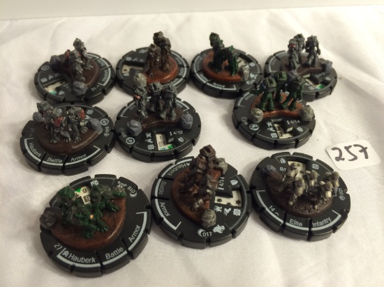 Lot of 10 Pieces Collector Loose Wizkids Miniature 2003 Armor Battle Mini-Figures - See Pictures