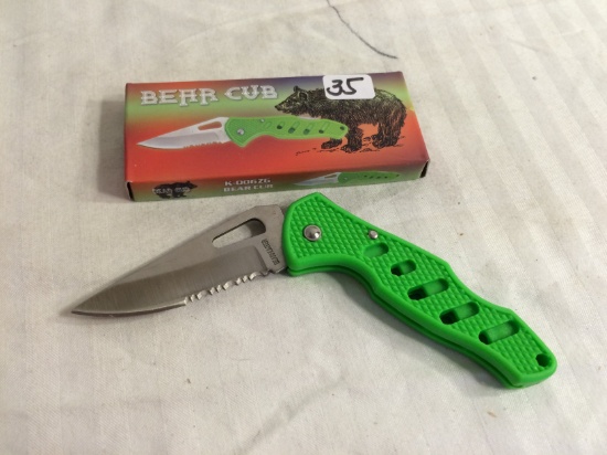 Collector NIP Bear Cub Bear Hunter K-006ZG 3.75 Folded Knive