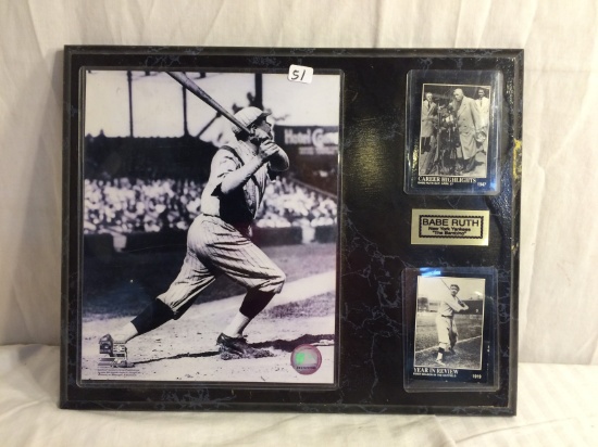Collector Loose 2006 Cooperstown National Baseball Hall Of Fame Babe Ruth Photo Plaque 15"X12"Sz