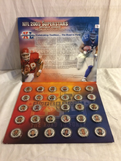 Collector NFL Superbowl XL The Road To Forty 2005 Superstars Medallion Collection 12.5/8" by 12.5"