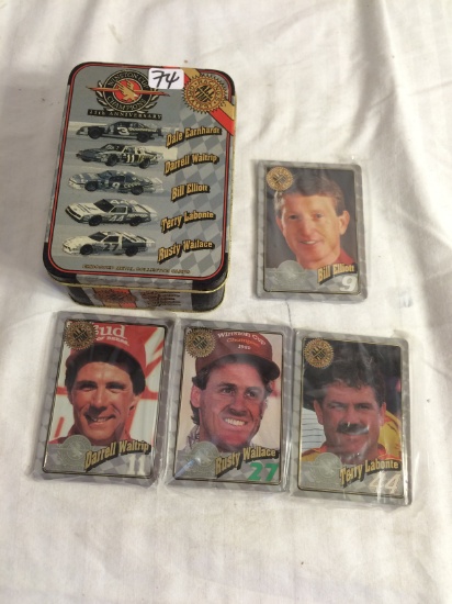 Collector Loose Winston Cup Champions 25th Anniversary 4 Embossed Metal Cards