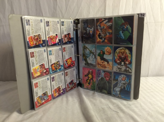 Collector LOOse Impel & Skybox Marvel Superheroes Trading Cards In An Album Set-See Pictures