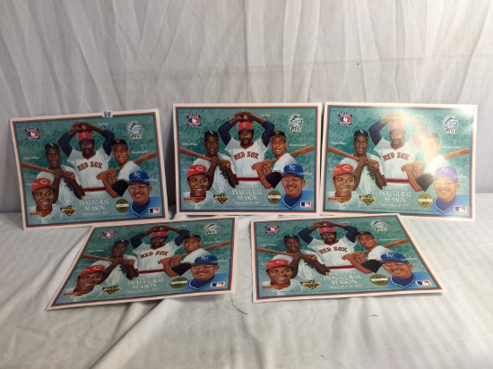 Collector 5 Pieces Upperdeck Baseball Heroes 1993 Florida Marlins  Inagural Year 11" by 8" Size