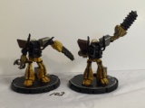 Lot of 2 Pieces Loose 2002 Collector Wizkids Miniature Mechwarrior War Figures - 2