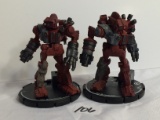 Lot of 2 Pieces Loose 2002 Collector Wizkids Miniature Mechwarrior War Figures -2