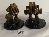 Lot of 2 Pieces Loose 2002 Collector Wizkids Miniature Mechwarrior War Figures - 2