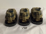 Lot of 3 Pieces Loose 2003 Collector Wizkids Mechwarrior Miniature Tanks and Assault Vehicles