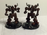 Lot of 2 Pieces Loose 2003 Collector Wizkids Miniature Mechwarrior War Figures - See Pictures