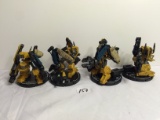 Lot of 4 Pieces Loose 2003 Collector Wizkids Miniature Mechwarrior War Figures - 2