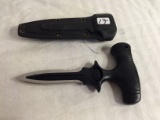 Collector Loose Stainless Steel Blade Knife With Black Plastic Handle And CaseSize:6.5