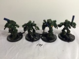 Lot of 4 Pieces Loose 2003 Collector Wizkids Miniature Mechwarrior War Figures - 2