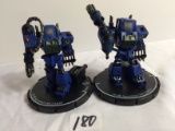 Lot of 2 Pieces Loose 2003 Collector Wizkids Miniature Mechwarrior War Figures - 2