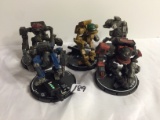 Lot of 5 Pieces Loose 2003 Collector Wizkids Miniature Mechwarrior War Figures - 2