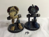 Lot of 2 Pieces Loose 2003 Collector Wizkids Miniature Mechwarrior War Figures - 2