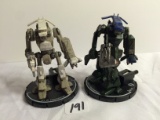 Lot of 2 Pieces Loose 2003 Collector Wizkids Miniature Mechwarrior War Figures - 2