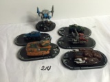 Lot of 6 Pieces Loose 2003 Collector Wizkids Miniature Mechwarrior War vehicles - See Pictures