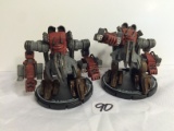 Lot of 2 Pieces Loose 2002 Collector Wizkids Miniature Mechwarrior War Figures - 2