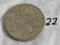 Collector Vintage 1922-S  Peace Silver Dollar $1 US Silver Coin