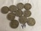Lot of 10 Pieces Collector Vintage 1948-1960 Jefferson Nickel 5c US Coins