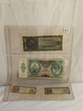 Lot of 4 Pieces Collector Vinatge Foreign Paper Money - See Pictures