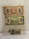 Lot of 3 Pieces Collector Vintage/Anqtiue Foreign Paper Money - See Pictures
