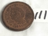 Collector Vintage 1815 Large One Panny Copper US One Penny Coin